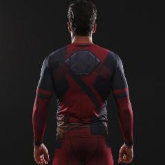 Deadpool Long Sleeve Compression Rashguard-RashGuardStore