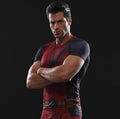 Deadpool Short Sleeve Compression Rashguard-RashGuardStore
