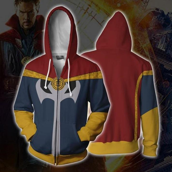 Dr Strange 'Comic' Zip Up Hoodie-RashGuardStore