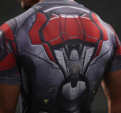 Falcon Captain America Short Sleeve Compression Rashguard-RashGuardStore