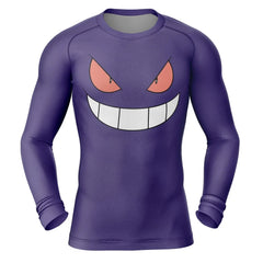 Pokemon 'Gengar | Face' Long Sleeve Compression Rashguard