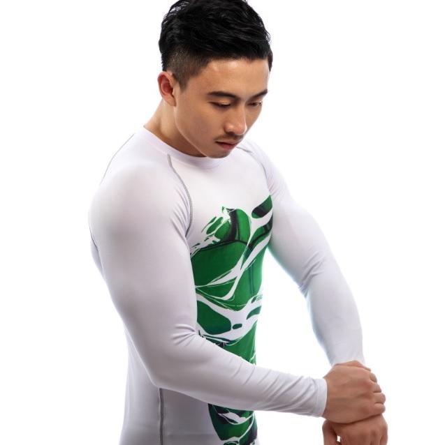 Incredible Hulk "Hero Revealed Comic" Long Sleeve Compression Rash Guard-RashGuardStore