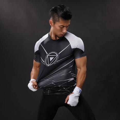 Iron Man 2 'In The Ring' Compression Rash Guard-RashGuardStore