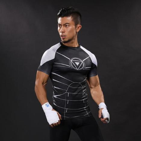 Iron Man 2 'In The Ring' Compression Rash Guard-RashGuardStore