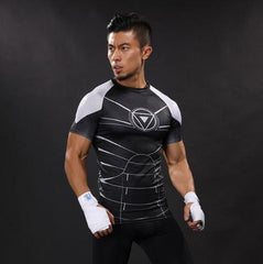 Iron Man 2 'In The Ring' Compression Rash Guard-RashGuardStore