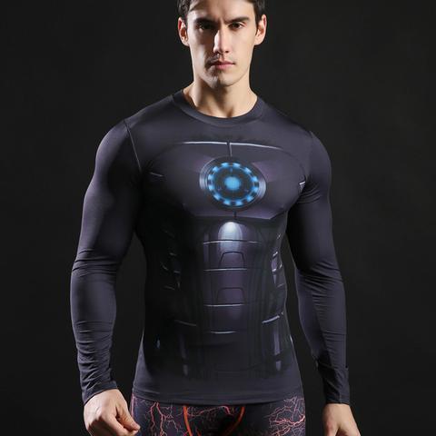 Iron Man 3 "Mark Xviii" Compression Long Sleeve Rash Guard-RashGuardStore