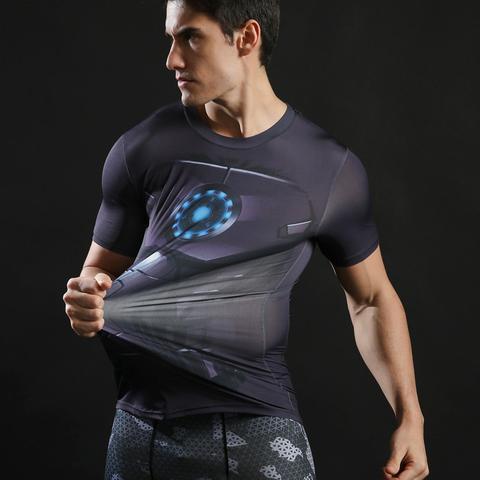 Iron Man 3 "Mark Xviii" Compression Rash Guard-RashGuardStore
