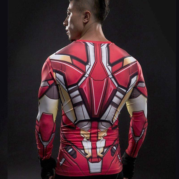 Iron Man 3 "Mark Xxxiii" Long Sleeve Compression Rash Guard-RashGuardStore