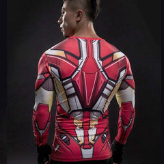 Iron Man 3 "Mark Xxxiii" Long Sleeve Compression Rash Guard-RashGuardStore