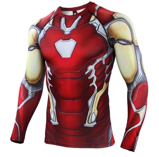 Iron Man "Mark 85" End Game Compression Long Sleeve Rash Guard-RashGuardStore