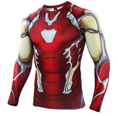 Iron Man "Mark 85" End Game Compression Long Sleeve Rash Guard-RashGuardStore