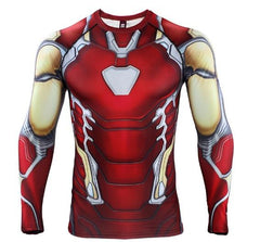 Iron Man "Mark 85" End Game Compression Long Sleeve Rash Guard-RashGuardStore