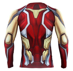 Iron Man "Mark 85" End Game Compression Long Sleeve Rash Guard-RashGuardStore