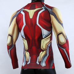 Iron Man "Mark 85" End Game Compression Long Sleeve Rash Guard-RashGuardStore