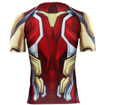 Iron Man "Mark 85" End Game Compression Short Sleeve Rash Guard-RashGuardStore