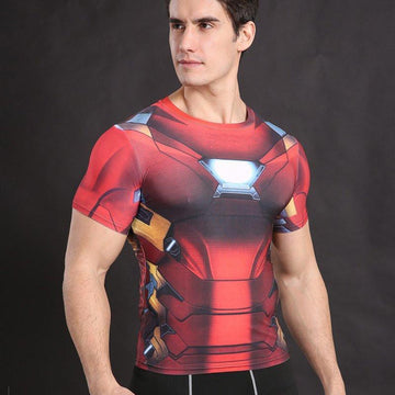 Iron Man "Mark Xix" Compression Rash Guard-RashGuardStore