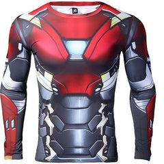 Iron Man "Mark Xvii" Compression Long Sleeve Rash Guard-RashGuardStore