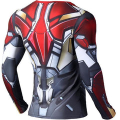Iron Man "Mark Xvii" Compression Long Sleeve Rash Guard-RashGuardStore