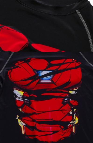 Iron Man "Mark XXXIII Hero Revealed" Black Long Sleeve Compression Rash Guard-RashGuardStore