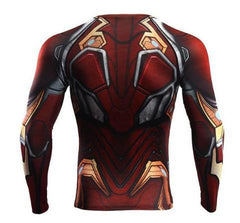 Iron Man "Nano Tech" Infinity War Compression Long Sleeve Rash Guard-RashGuardStore