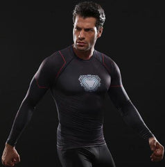 Iron Man 'Tony Stark' Infinity War Long Sleeve Undersuit Compression Rash Guard-RashGuardStore