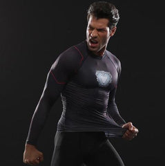 Iron Man 'Tony Stark' Infinity War Long Sleeve Undersuit Compression Rash Guard-RashGuardStore