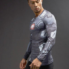 Iron Man "War Machine" Compression Long Sleeve Rashguard-RashGuardStore