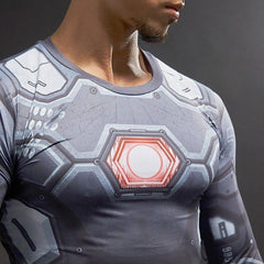 Iron Man "War Machine" Compression Long Sleeve Rashguard-RashGuardStore