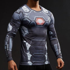 Iron Man "War Machine" Compression Long Sleeve Rashguard-RashGuardStore