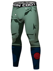 BJJ Rash Guard Men's Naruto 'Kakashi' Elite Leggings Compression Spats