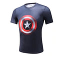 Kid's Captain America Shield Compression Rash Guard-RashGuardStore