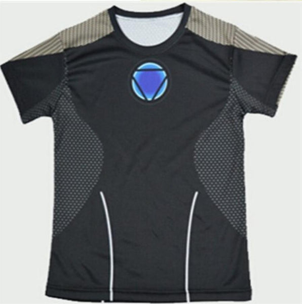 Kid's Iron Man "Tony's Workshop" Compression Rash Guard-RashGuardStore