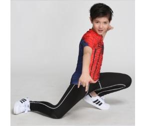 Kid's Spiderman Compression Short Sleeve Rashguard-RashGuardStore