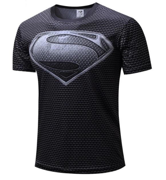 Kid's Superman "Son of Krypton" Compression Short Sleeve Rashguard-RashGuardStore