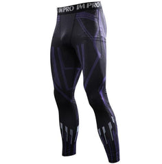 Men's Black Panther 'Civil War' Compression Leggings Spats-RashGuardStore