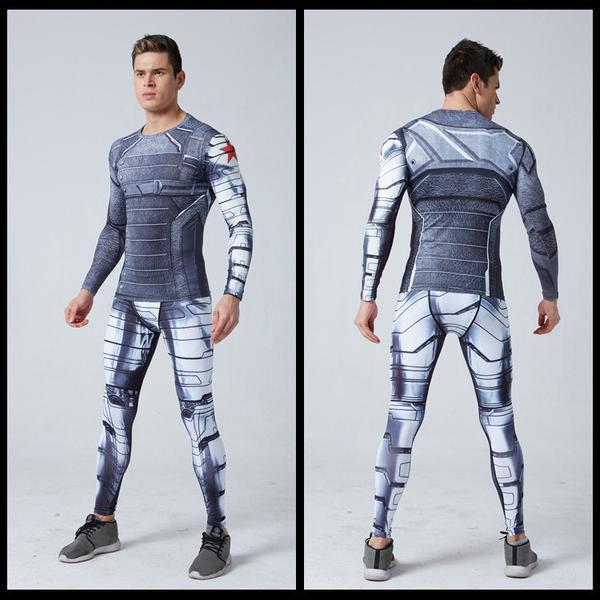 Men's Buck "Winter Soldier" Armor Compression Leggings Grappling Spats-RashGuardStore