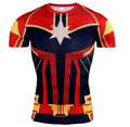 Men's Captain Marvel 'Mar-Vell' Compression Short Sleeve Rashguard-RashGuardStore