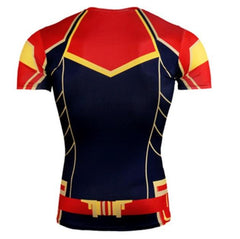 Men's Captain Marvel 'Mar-Vell' Compression Short Sleeve Rashguard-RashGuardStore