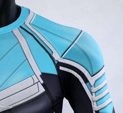 Men's Captain Marvel 'Star Force' Green Kree Compression Long Sleeve Rashguard-RashGuardStore