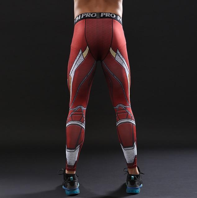 Men's Iron Man 'Nano Tech' Infinity War Compression Leggings Spats-RashGuardStore