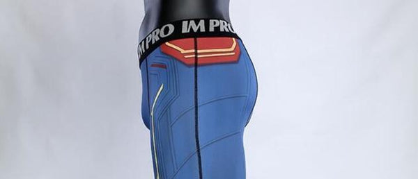 Men's Men's Captain Marvel Carol Danvers Compression Leggings Spats-RashGuardStore