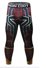 Men's Spiderman 'Iron Spider' Infinity War Premium Compression Leggings Spats-RashGuardStore