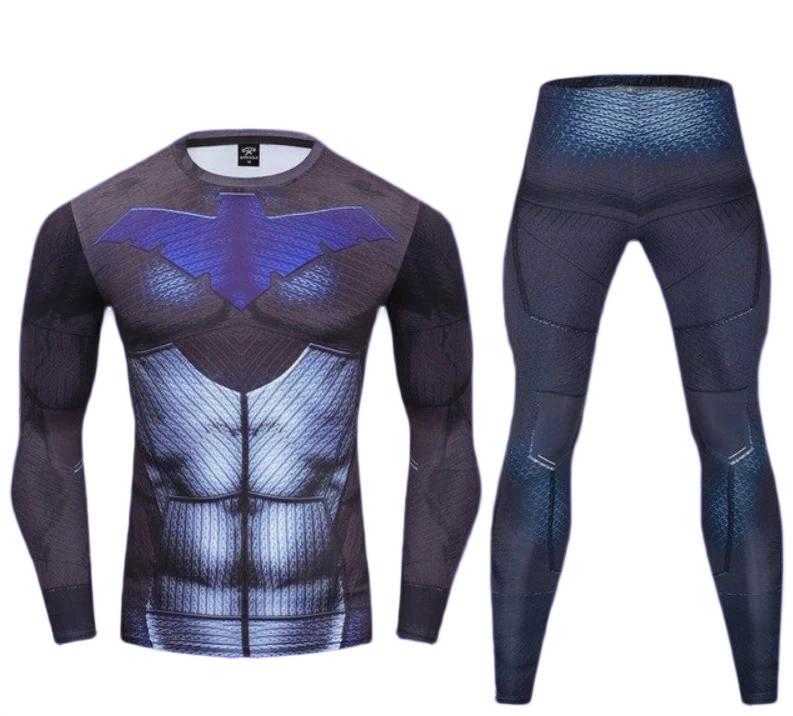 Nightwing Compression 'Young Justice | 2.0' Premium Long Sleeve Rashguard Set