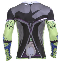 Perfect Cell Dragon Ball Z Long Sleeve Compression Rash Guard-RashGuardStore