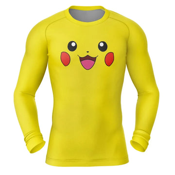 Long Sleeve Compression Rashguard Pokemon 'Pikachu | Face'