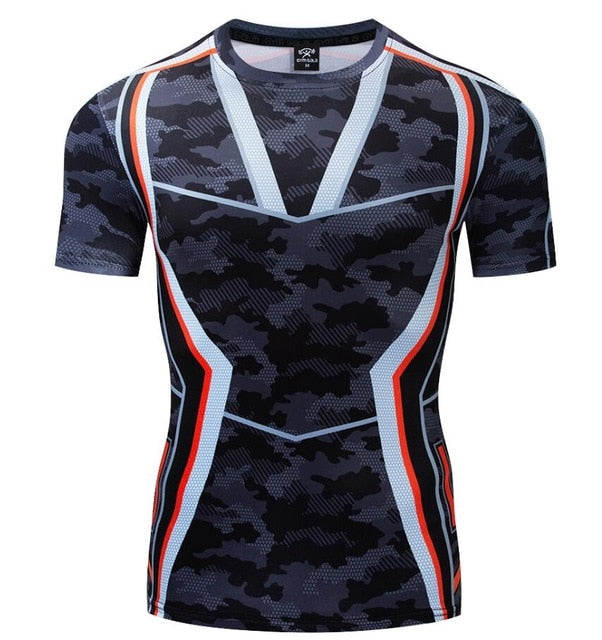Iron ManCompression 'Iron ManStark Infinity War Camouflage' Short Sleeve Rashguard