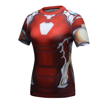 Women's Iron Man Compression 'Mark 85' Short Sleeve Rashguard
