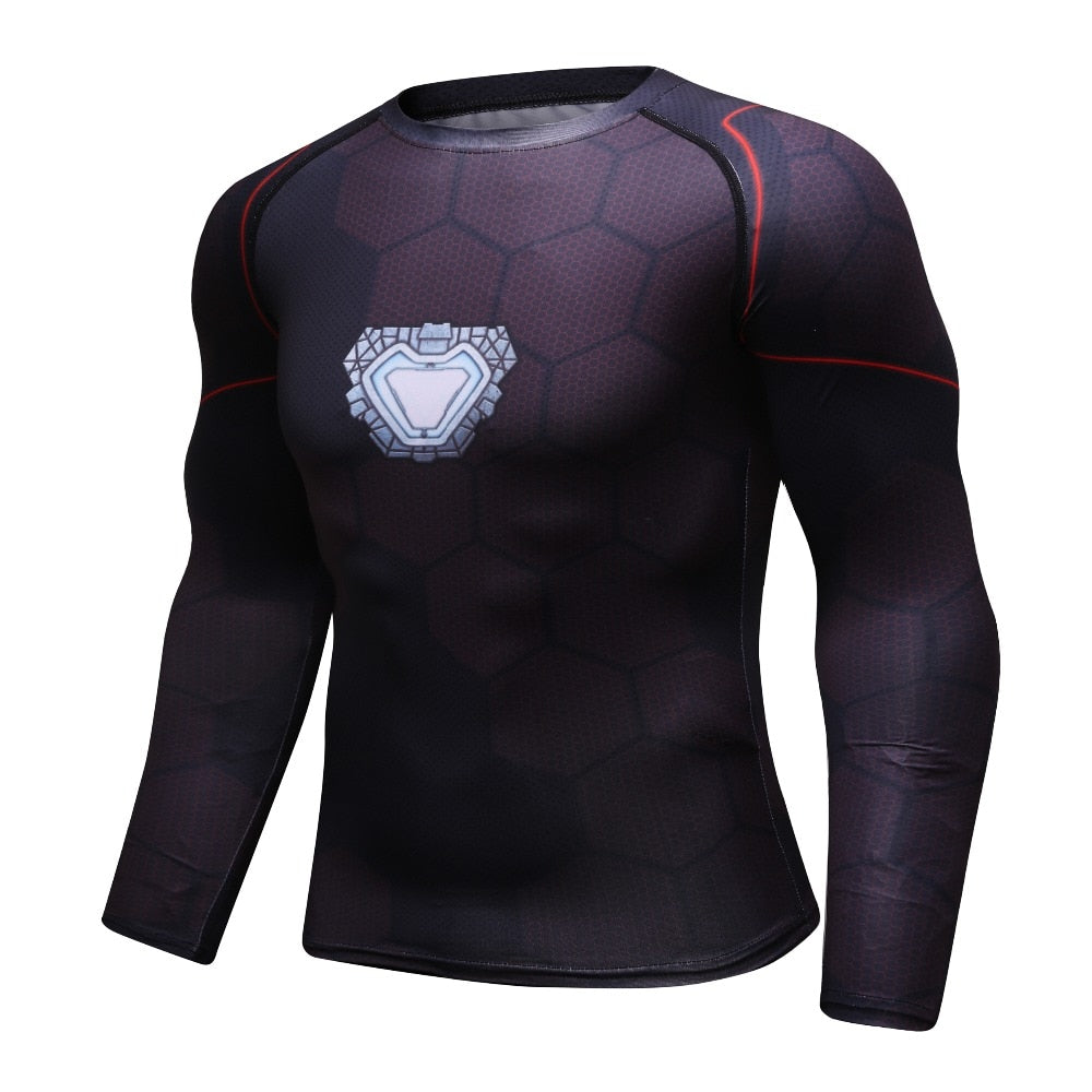 Iron ManCompression 'Avengers | Infinity War' Elite Iron ManStark Reactor Undersuit Long Sleeve Rashguard