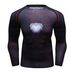 Iron ManCompression 'Avengers | Infinity War' Elite Iron ManStark Reactor Undersuit Long Sleeve Rashguard