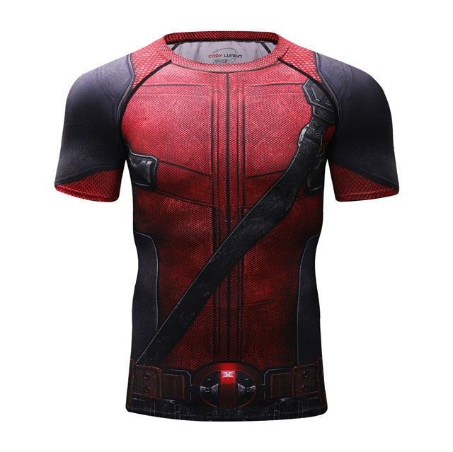 Deadpool Compression Elite Short Sleeve Rashguard